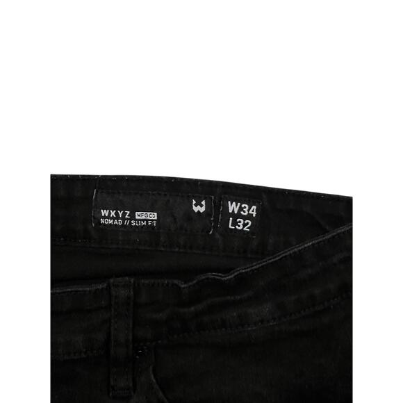 WXYZ Slim Nomad Jeans Black Mens 34x32 - Picture 3 of 3
